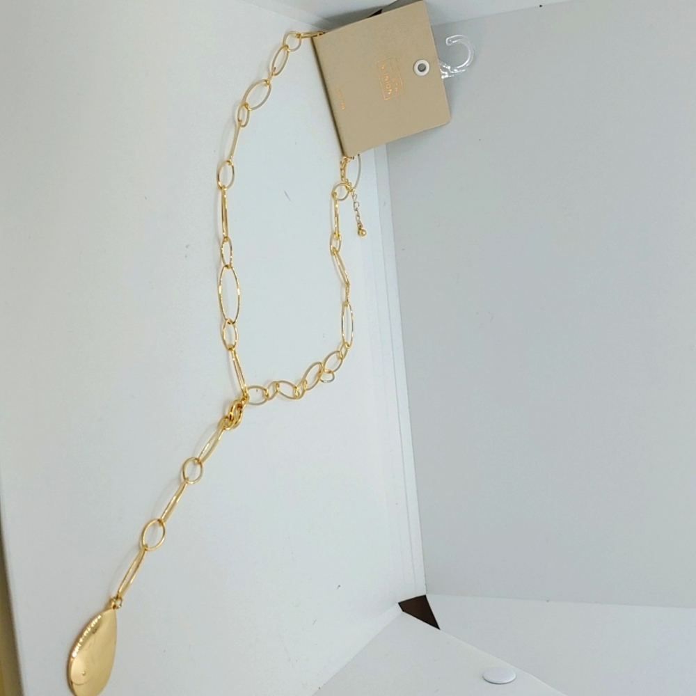 14th and Union Oversized Oval links Chain with tear Drop Pendant Necklace